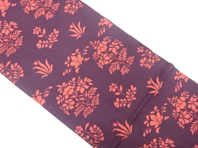 JAPANESE FUKURO OBI / WOVEN FLORAL PLANTS